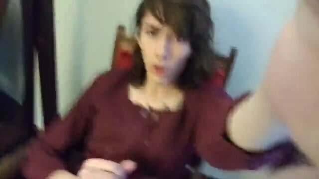 Cd in nice classic dress filming herself