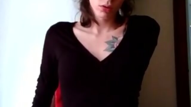 Sultry Skinny Crossdresser on Web Cam