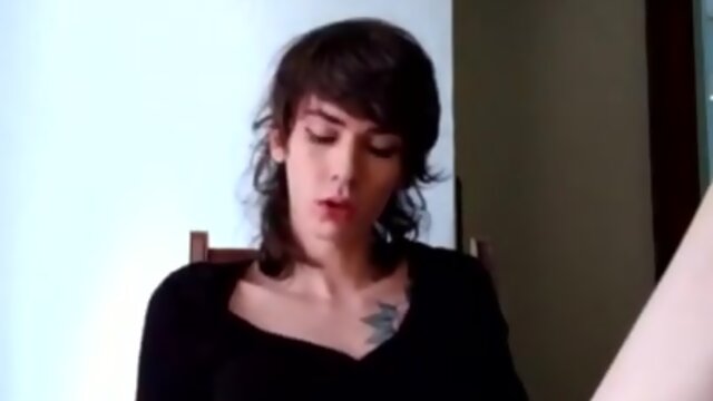 Sultry Skinny Crossdresser on Web Cam