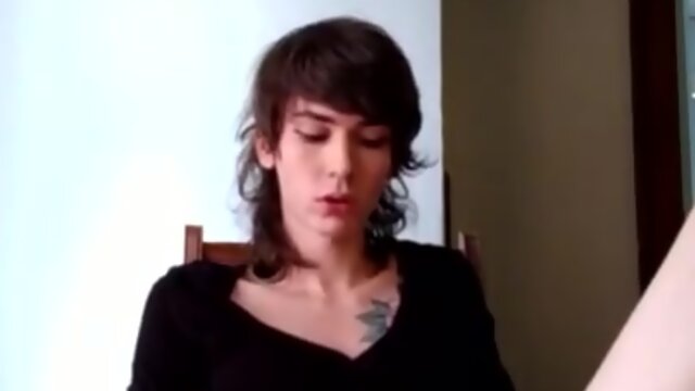 Sultry Skinny Crossdresser on Web Cam