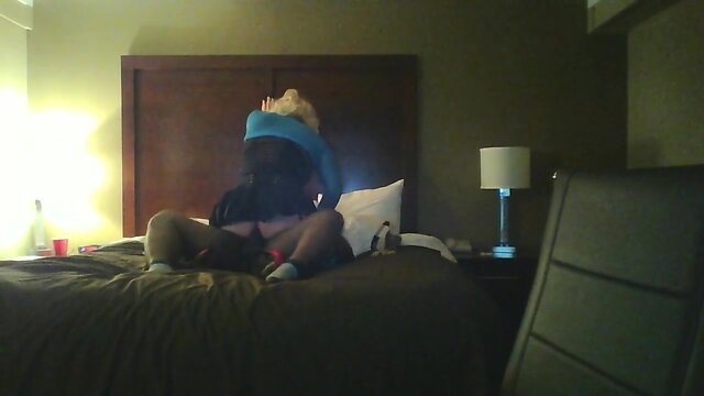 Crossdresser Sucks 50 BBC anal New Years Party 2016