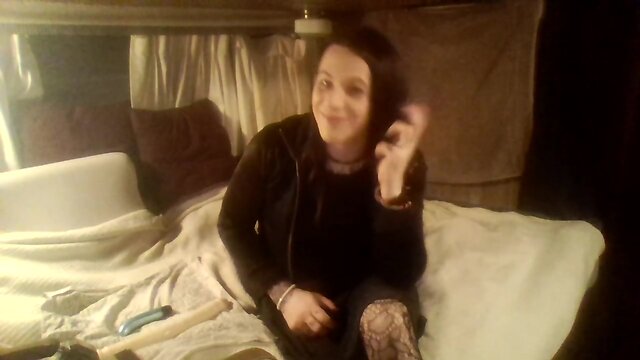 KylieTS sextoy and self facial