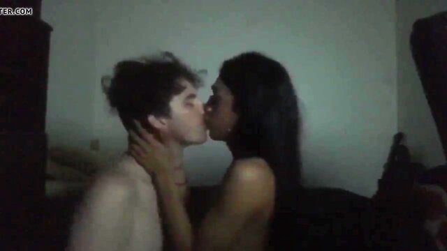 Tgirl and her man fuck and suck