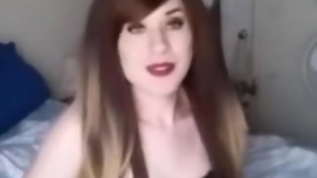 Hottie has fun on bed