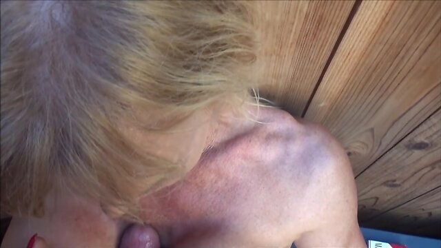 one of the best  slut in chastity suck a schlong in public