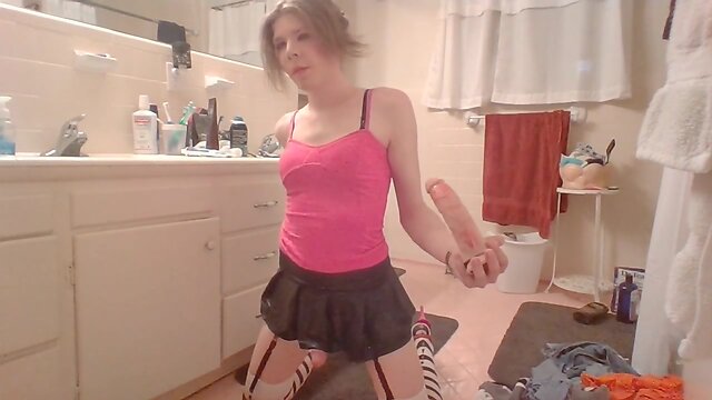 Prostitute Princess Plays with two Dildos