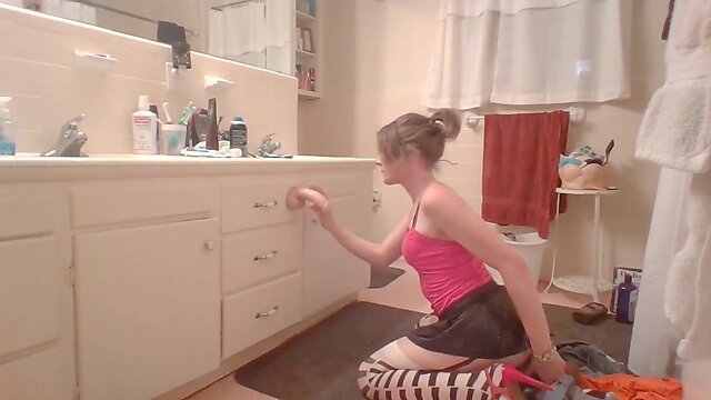 Prostitute Princess Plays with two Dildos