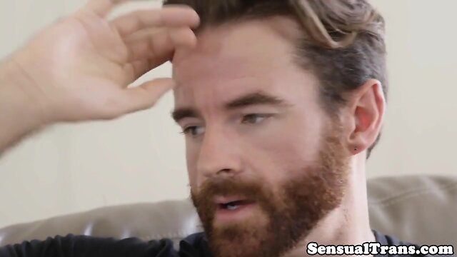 Chesty trans girlfriend rimmed and assfucked