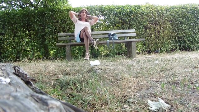 Ladyboy chillin in the Park