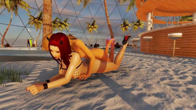 3D T-Girl Sex Game Ends with Facial!