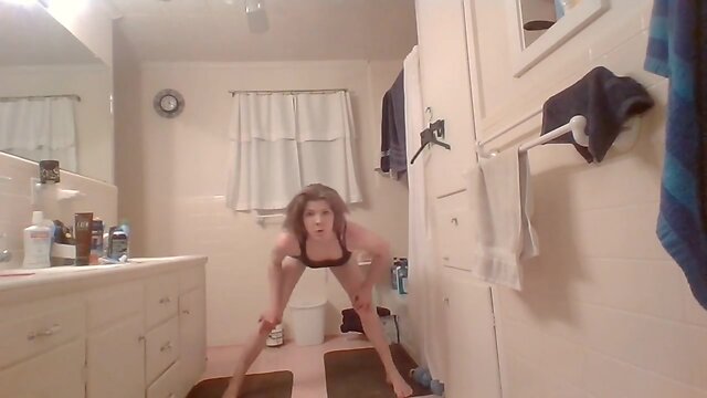 Transwoman working out