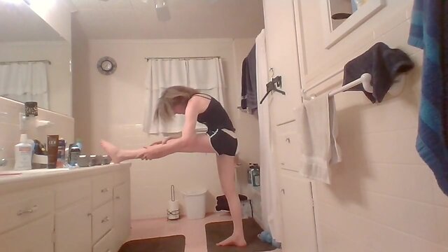 Transwoman working out