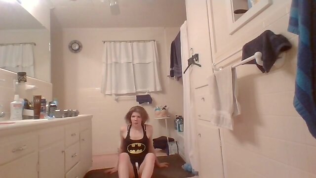 Transwoman working out