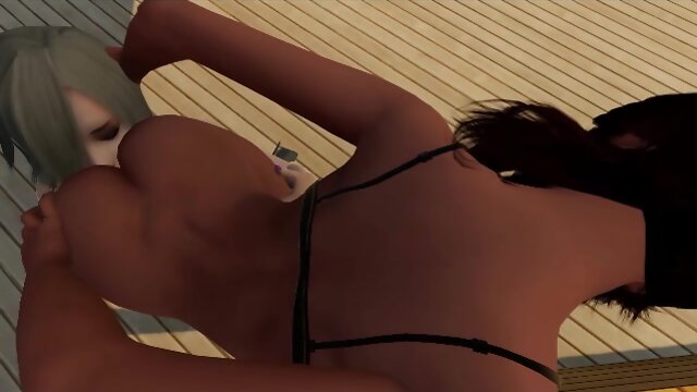 Lesbian She-Males in 3D Sex Game