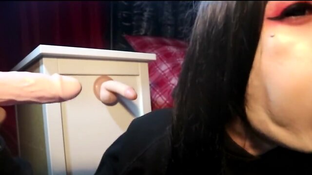 Goth T-Girl Is Possessed by Penis