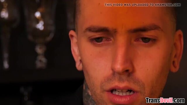 Biogirl tastes shemale schlong