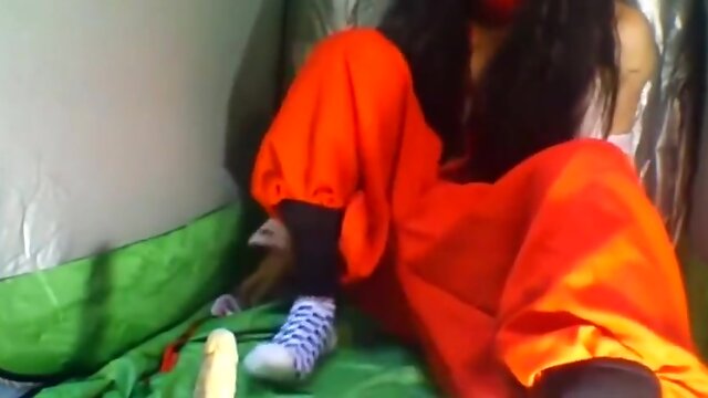 No hands Oriental Cosplay Ejaculation