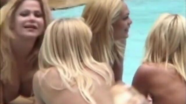 BRAZILIAN TGIRL GROUPSEX  POOL PARTY #1