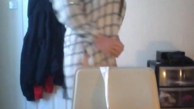 Yolana Demontfort crossdresser TRANNY Pops Out of Check Dress