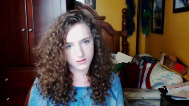 Curly showing off her cut long schlong