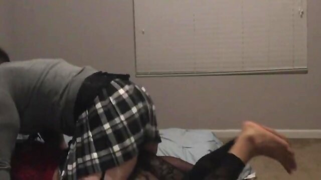 Schoolgirl sissy fucked