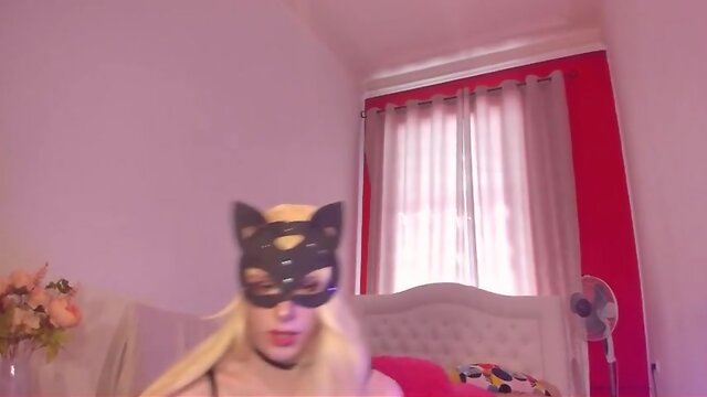 Teens Lingerie Strip: Small Tits & Big Cock Masturbation