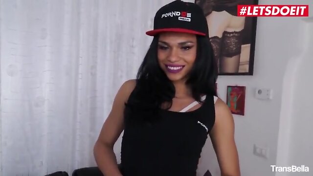 Letsdoeit - hardcore trio sex with fine ladyboy