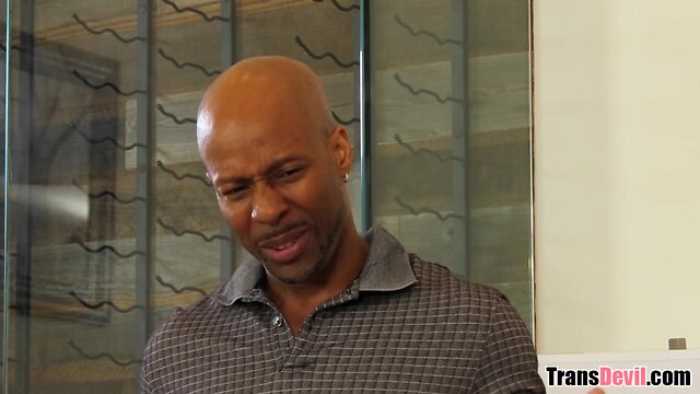 Penis craving trans roommate takes a bbc!