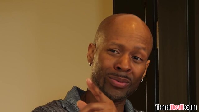 Penis craving trans roommate takes a bbc!