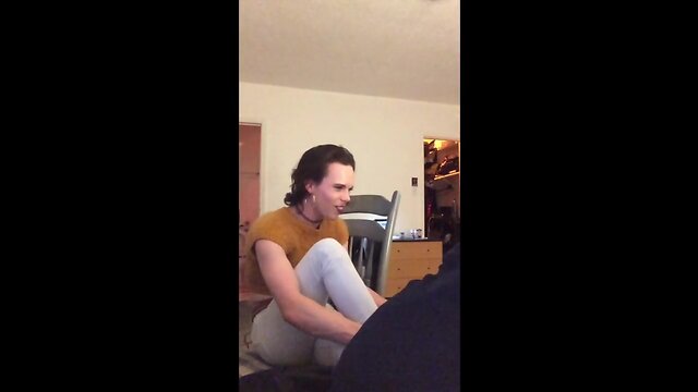 Sexy trans aubrey and hairy dom top