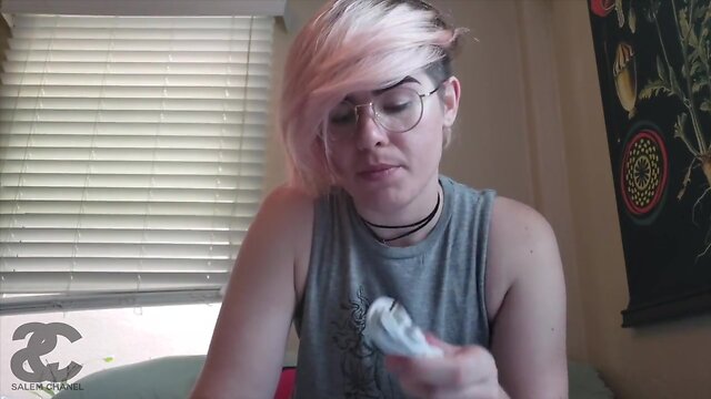 Unboxing a gift from a fan