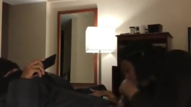 T-Chick giving loud sloppy bj