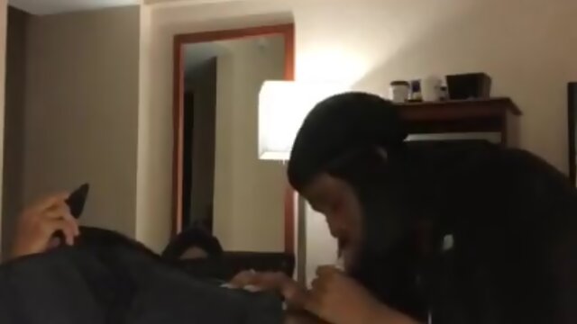 T-Chick giving loud sloppy bj