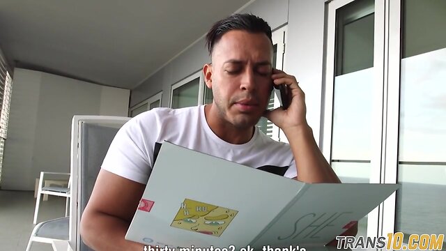 Brazilian transvestite babe pounded after dicksucking