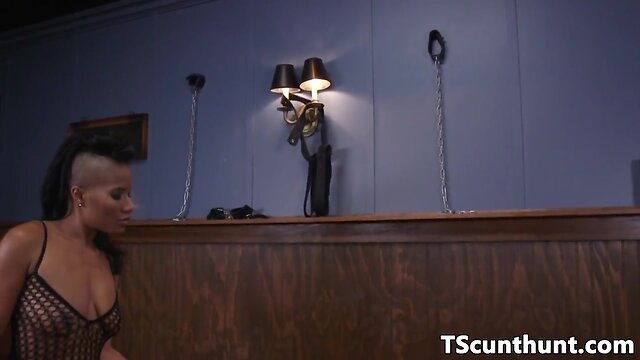 Interracial tran dominated by fantasy babe