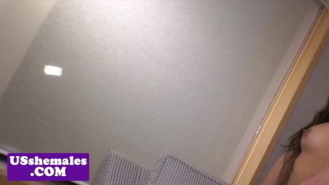 Amateur Ladyboy in Lingerie Gets Plowed by Lucky Guy