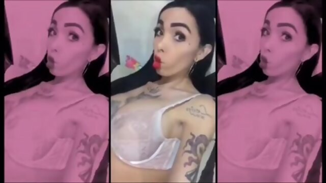 Sensual Busty Tattoo’d Shemale