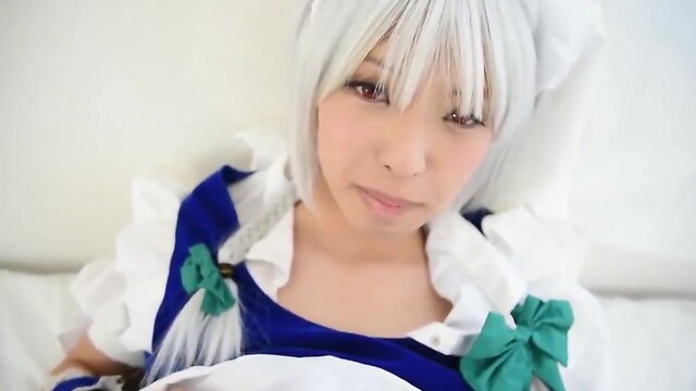 Cosplay asiatic trap t-girl huge CD clit
