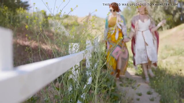 A tranny beauty and a hippie baby taking pleasure in that prick