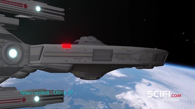 Ebony female get drilled by 3d dickgirl in the space station