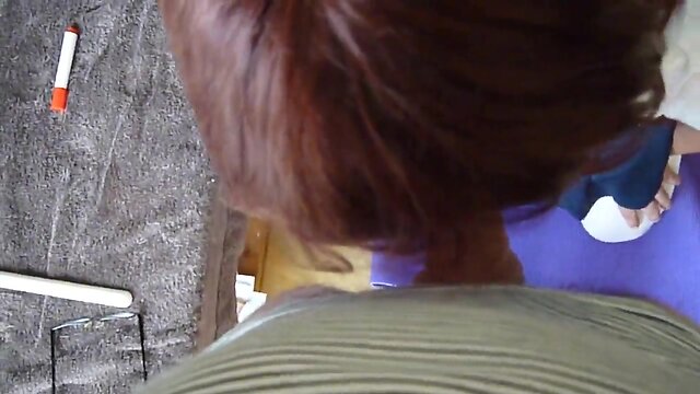 Sissy dressed as schoolgirl