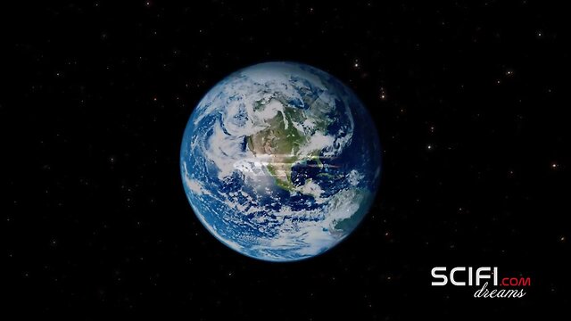 Sultry dickgirl sex cyborg fucks a young chick in space station