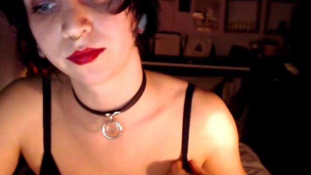 Natural hairy t-baby on web cam