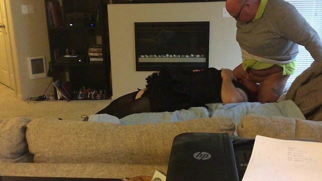 Rough daddy takes amber