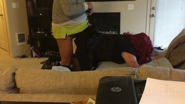 Rough daddy takes amber