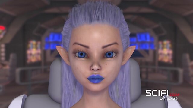 Sci-fi. young baby gets hammered by a sultry sex cyborg dickgirl