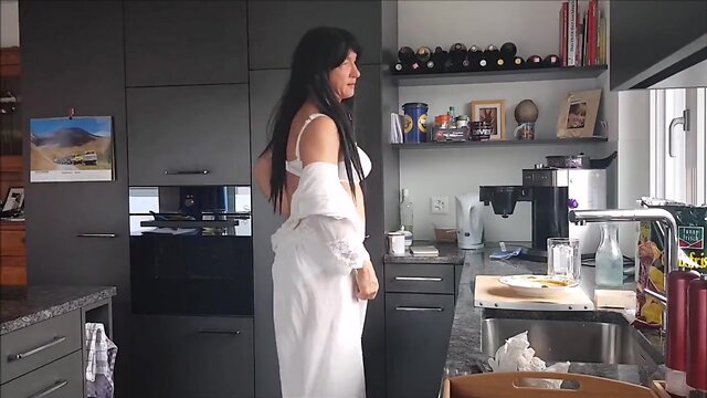 Crossdresser in underwear teases needs dick for swallowing and fucking