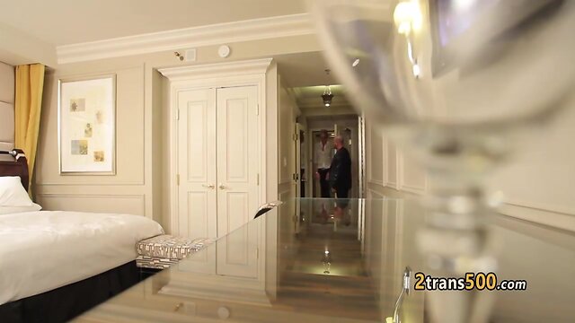 Transsexual take pleasure in good fuck after deep cocksucking