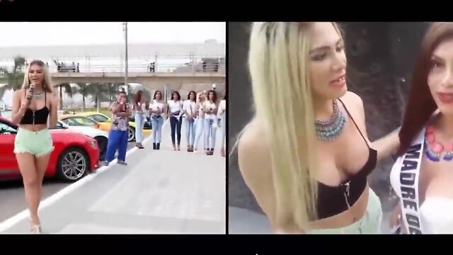 Rehearsal beauty t-pageant