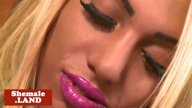 Glamour Ladyboy in Lingerie & Stockings: Big Tits & Cock HD Solo Video